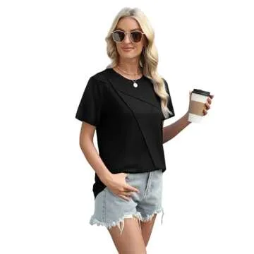 Cute Summer Shirt for Women with Pleated Design