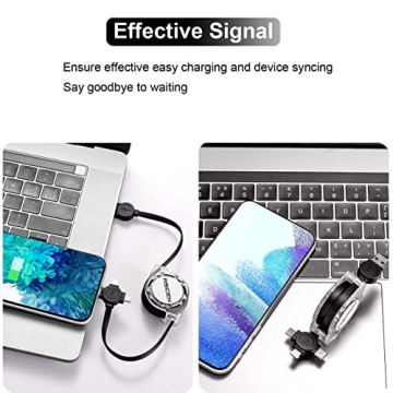 3.3ft 2Pack Retractable Multi Charger Cable