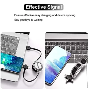 3.3ft 2Pack Retractable Multi Charger Cable