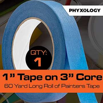 No-Residue Blue Painters Tape – Easy Clean, Pro-Grade Quality