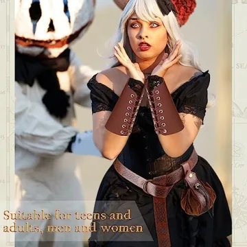 Medieval Costume 5 Pcs Leather Armor Set for Cosplay