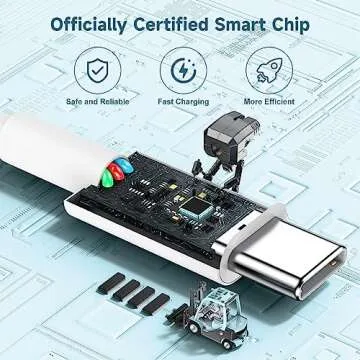 chcela 60W USB C to USB C Cable [3Pack] iPhone 15 Fast Charging Cable,6ft Long USB-C to USBC Power Cord for iPhone 16/15 Pro Plus Pro Max, MacBook Pro Air/IPad/iPad Pro 12.9/11,AirPods 4(White)