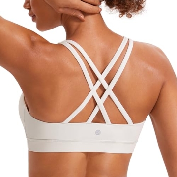 CRZ YOGA Women's Strappy Sports Bra - Stylish Support for Every Workout