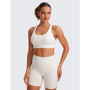 CRZ YOGA Women's Strappy Sports Bra for Yoga & Workout