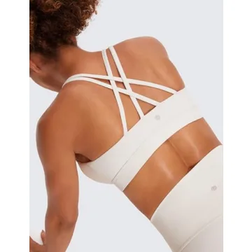 CRZ YOGA Women's Strappy Sports Bra for Yoga & Workout