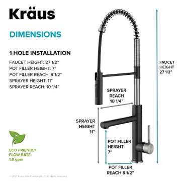 KRAUS Artec Pro Commercial Pull-Down Kitchen Faucet