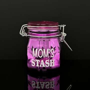 Ted Miller 3.75" Tall Airtight Glass Jar for Stylish Storage