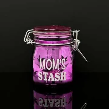 Ted Miller 3.75" Tall Airtight Glass Jar for Stylish Storage