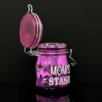 Ted Miller 3.75" Tall Airtight Glass Jar for Stylish Storage