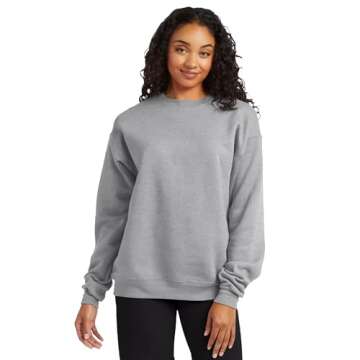 Hanes Men's EcoSmart Sweatshirt, Light Steel, 2XL