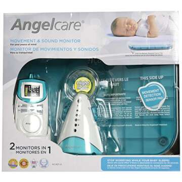 Angelcare Movement and Sound Monitor, Aqua/White