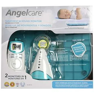 Angelcare Movement and Sound Monitor, Aqua/White