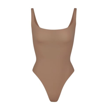 SHAPERX Women's No Compression Square Neck Bodysuit