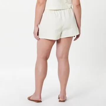 The Drop Women's Emilie Linen Shorts for Summer Style