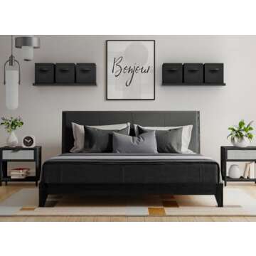 Sorbus Foldable Storage Cubes - 6 Pack, 11 Inch, Black, Fabric, Foldable, Storage and Organization, ...