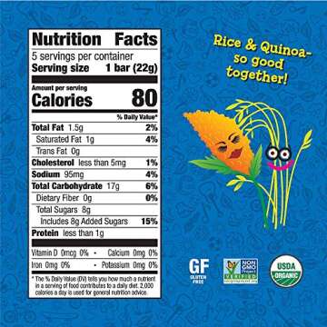 Annie's Organic Original Crispy Snack Bars, Gluten Free, 3.9 oz, 5 ct.