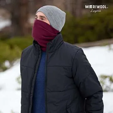 MERIWOOL Merino Wool Neck Gaiter for Cold Weather Comfort