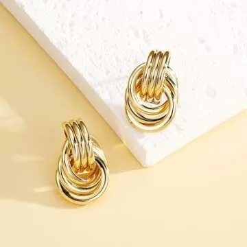 Stylish Apsvo Chunky Gold Earrings for Elegant Women