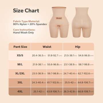 ShaperSwan Shapewear Shorts for Women (Nude, M/L), High Waisted Body Shaper Shorts, Tummy Control, B...