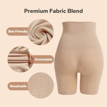 ShaperSwan Shapewear Shorts for Women (Nude, M/L), High Waisted Body Shaper Shorts, Tummy Control, Butt Lifter, Seamless Compression, Body Shaper for Thigh Slimming (Nude, M/L)