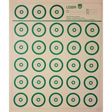 USBR Official Targets (50 Pack) - 16 x 14 Inch Multiple Use - Perfect for Training and Accuracy