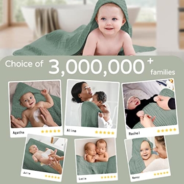 Yoofoss Hooded Baby Towels - Soft Muslin Cotton Essentials for Babies