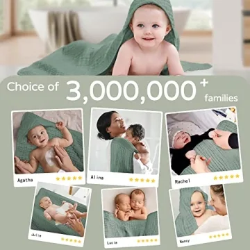 Yoofoss Hooded Baby Towels - Soft Muslin Cotton Essentials for Babies