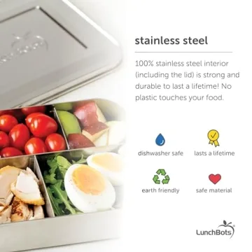 LunchBots Medium Duo Snack Container - Eco-Friendly & Durable