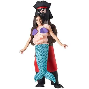 Inflatable Mermaid Pirate Costume for Adults