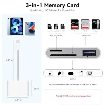 SD Card Reader for iPhone and iPad - Fast Media Transfer