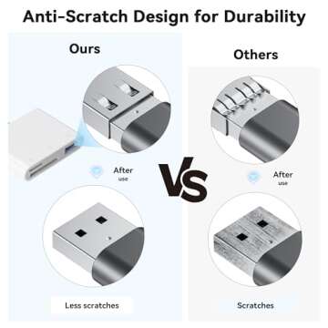 SD Card Reader for iPhone iPad, Micro SD Card Reader Memory Card Reader with USB Adapter Plug and Play Trail Game Camera SD Card Viewer Supports SD and TF Card Micro SD Card Adapter No App Required