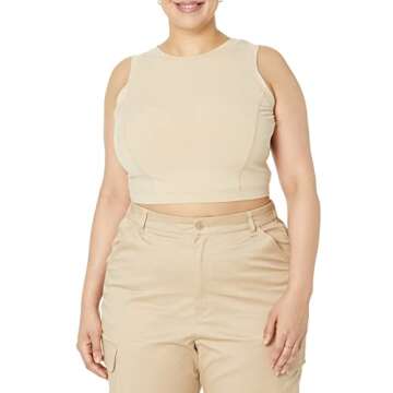 Stylish Brielle Contrast Cropped Tank by The Drop