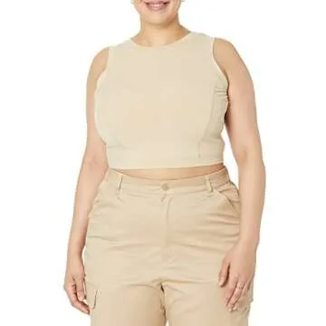 Stylish Brielle Contrast Cropped Tank by The Drop