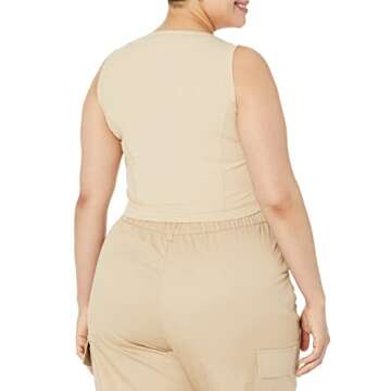 Stylish Brielle Contrast Cropped Tank by The Drop