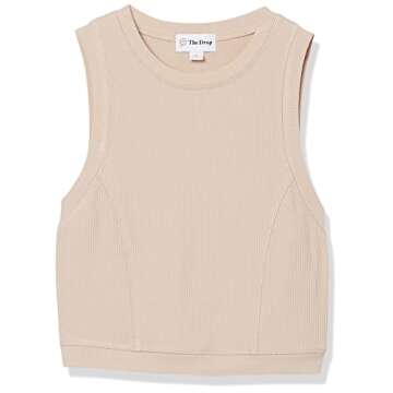 Stylish Brielle Contrast Cropped Tank by The Drop