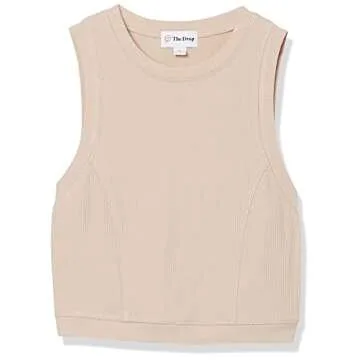 Stylish Brielle Contrast Cropped Tank by The Drop