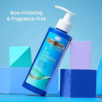 Differin Facial Cleanser for Acne-Prone Sensitive Skin, 6 Oz