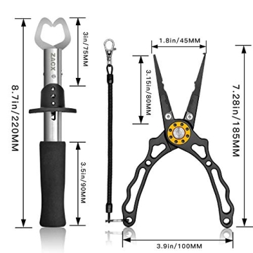 ZACX Fish Lip Gripper Pliers Durable Fishing Tool Set
