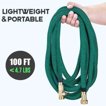 Trangrace Expandable Garden Hose 100 ft with Nozzle