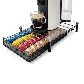 RECAPS Coffee Pod Kitchen Organizer Storage Holder Pod Drawer Pods Holder Compatible with Vertuoline...