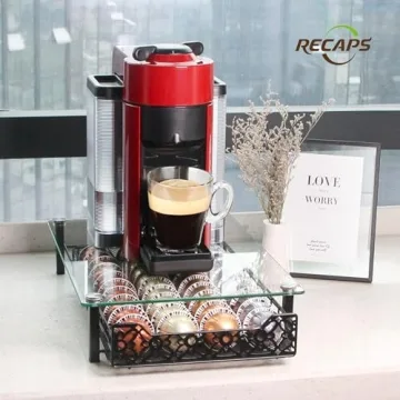 RECAPS Elegant Coffee Pod Organizer for Vertuoline Machines