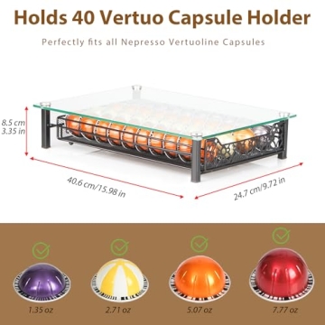 RECAPS Elegant Coffee Pod Organizer for Vertuoline Machines
