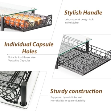 RECAPS Elegant Coffee Pod Organizer for Vertuoline Machines
