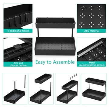 Efficient 2 Pack Under Sink Organizer for Home Use