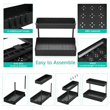Efficient 2 Pack Under Sink Organizer for Home Use