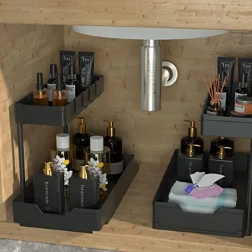 Efficient 2 Pack Under Sink Organizer for Home Use