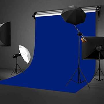 LYLYCTY 5x7ft Photography Studio Non-Woven Backdrop RoyalBlue Backdrop Solid Color Backdrop Simple B...