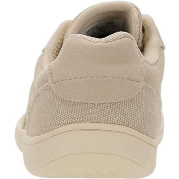 WHITIN Wide Toe Box Shoes for Women Canvas Minimalist Barefoot Sneakers Zero Drop Sole Minimus Size 10.5 Outdoor Fitness Beige 42