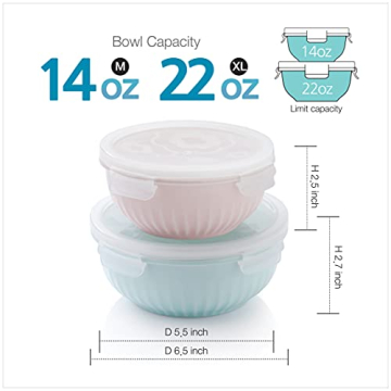 ZEN Pleats Porcelain Airtight Bowls Stylish Kitchen Essential