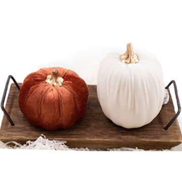 18 PCS Velvet Pumpkins for Fall Table Decor, Artificial Pumpkins, Faux Fake Pumpkin Home Decorations for Autumn Harvest, Thanksgiving, Wedding, Halloween, Table Centerpieces (Multi-color Velvet)